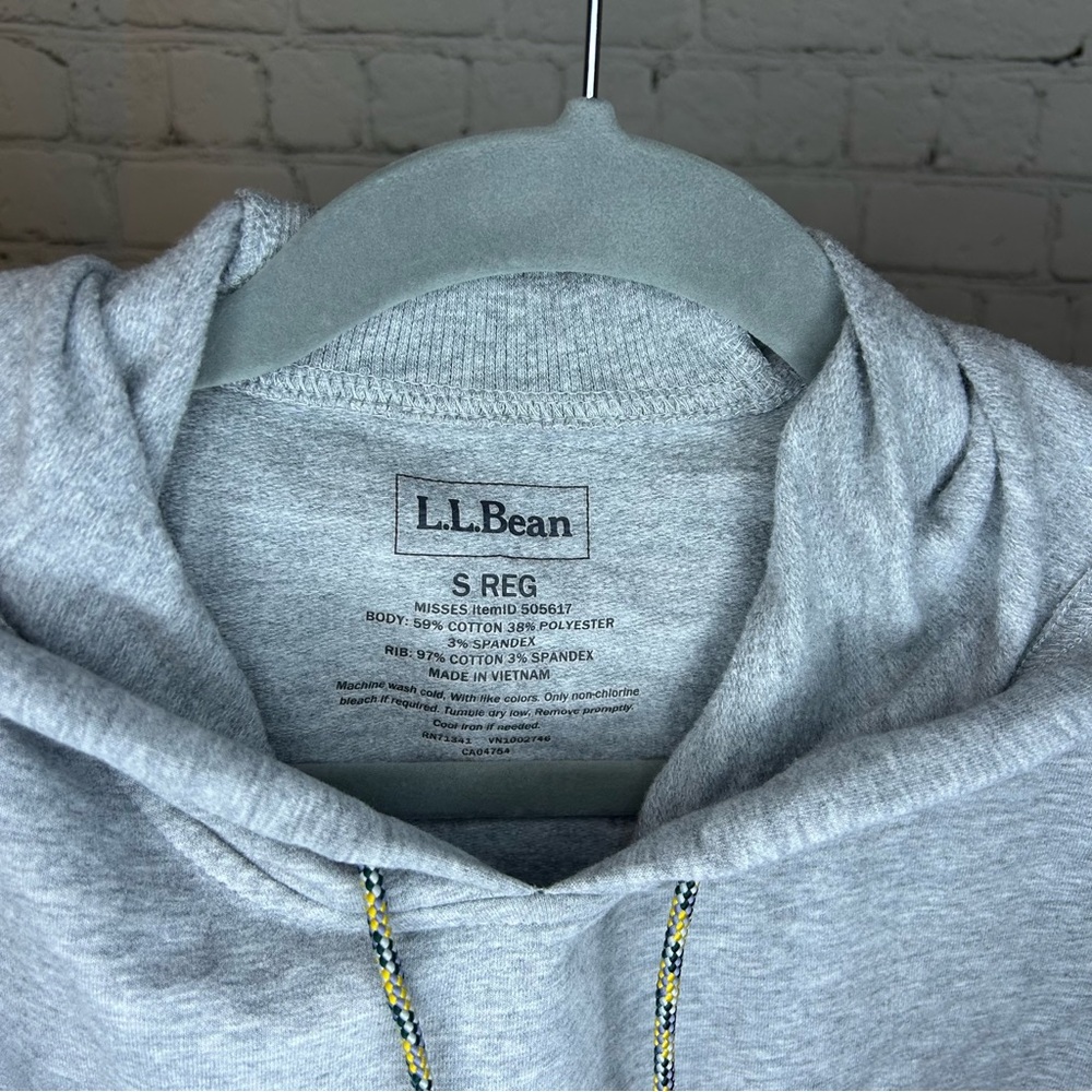 L.L. Bean Cozy Camp Hoodie Heather Gray Size Small - Picture 7 of 7